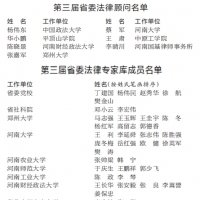 中共河南省委辦公廳 關于聘任第三屆省委法律顧問、法律專家?guī)斐蓡T和法律咨詢機構的通知